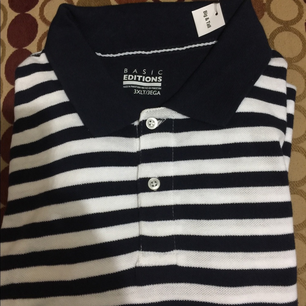Basic Editions Men's Big & Tall Polo Shirt